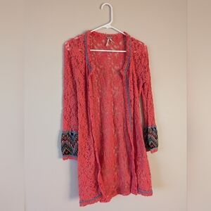 Gimmicks By Bke Lace Cardigan Size Medium